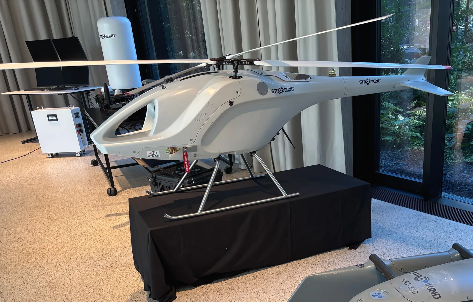 Early prototype of the VC-35 heavy-lift UAV on display